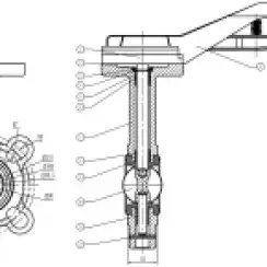 Wafer type butterfly valve and stainless steel with molybdenum disk and EPDM soft seat, DN32/40, PN16. PA600 series handle
